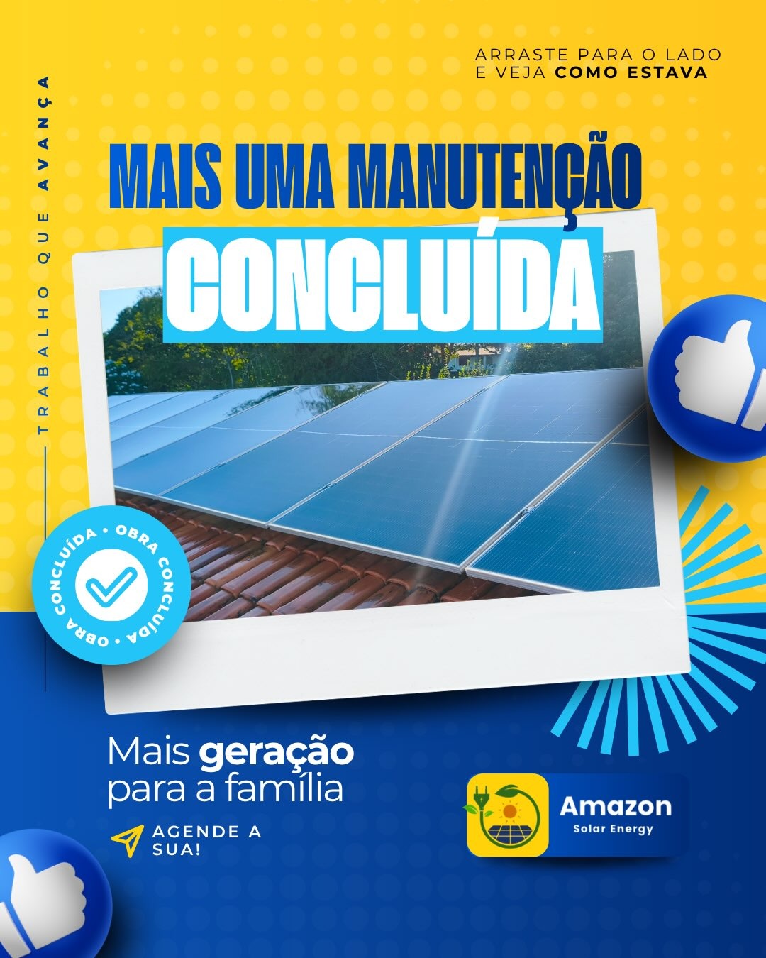 Mais uma manutenção concluída — mais geração para a família